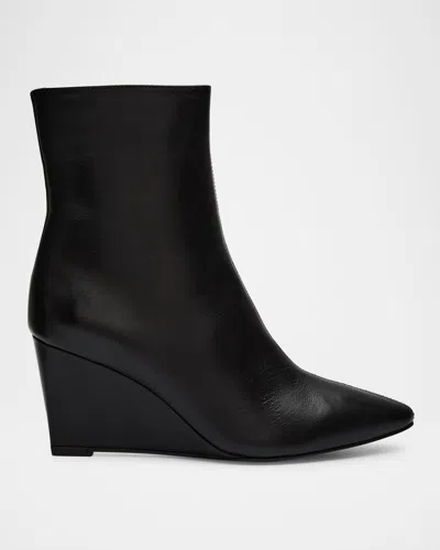 Aquatalia Pauletta Weatherproof Leather Boot In Black