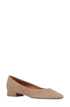 Aquatalia Penina Suede Rubber-sole Ballet Flats In Champagne