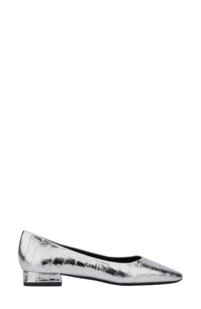 Aquatalia Penina Pointed Toe Flat In Silver