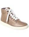 Aquatalia Pete Weatherproof Leather High-top Sneaker In Green