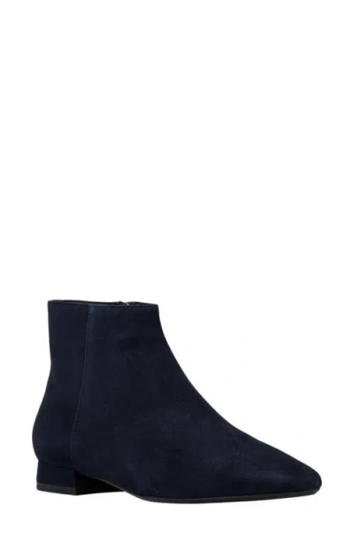 Aquatalia Prisilla Pointed Toe Zip Bootie In Navy