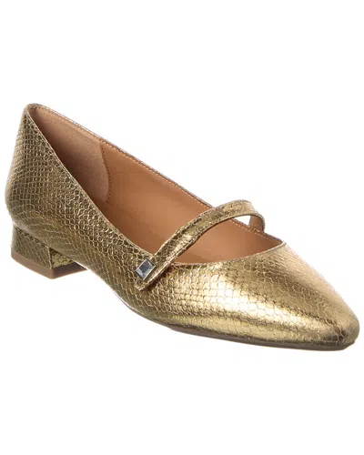 Aquatalia Priya Waterproof Leather Flat In Brown