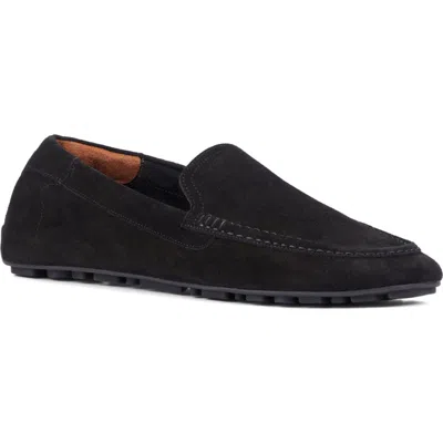 Aquatalia Qaitlin Moc Toe Slip-on Shoe In Black