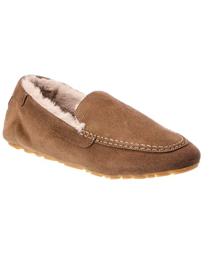 Aquatalia Qalista Suede Moccasin In Taupe Suede