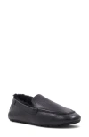 Aquatalia Qalista Weatherproof Faux Shearling Lined Driving Shoe In Black