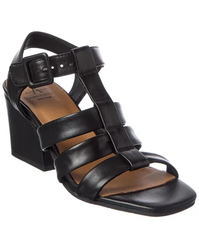 Aquatalia Rebecka Waterproof Leather Sandal In Black