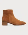 Aquatalia Reeta Suede Ankle Booties In Whiskey