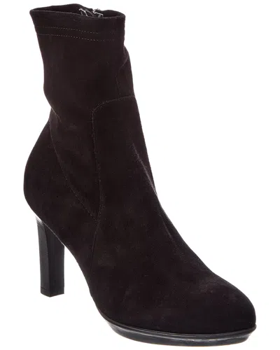 Aquatalia Rhumba Low Suede Boot In Black Suede