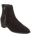 Aquatalia Leonora Suede Zip Ankle Boots In Black
