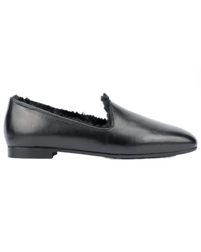 Aquatalia Romie Weatherproof Leather Loafer In Black