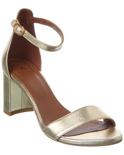 Aquatalia Shanna Waterproof Leather Sandal In Silver