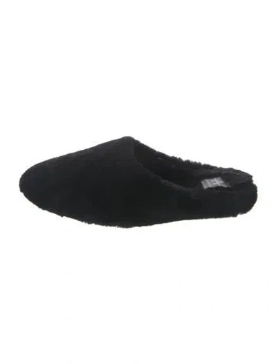 Pre-owned Aquatalia Shearling Slippers In Black
