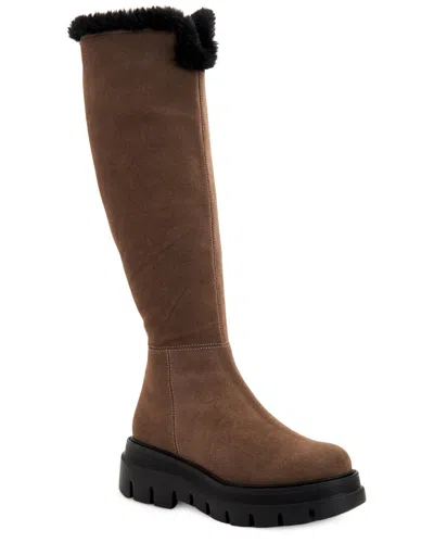 Aquatalia Shiloh Weatherproof Suede Boot In Brown