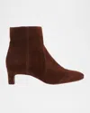 Aquatalia Siella Suede Ankle Boots In Brown