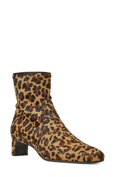 Aquatalia Siella Water Resistant Genuine Calf Hair Bootie In Animal Print