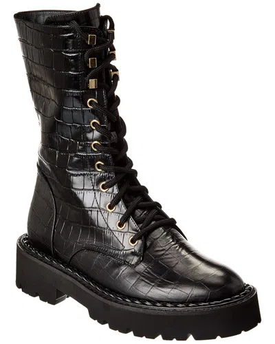 Aquatalia Silvana Weatherproof Leather Boot In Black