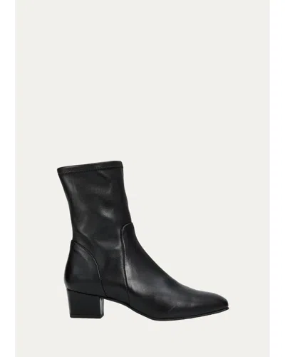 Aquatalia Stassi 40mm Leather Booties In Black