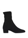 Aquatalia Stassi Stretch Suede Ankle Boots In Black