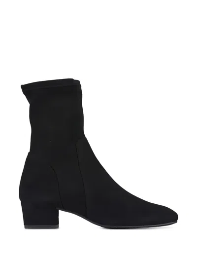 Aquatalia Stassi Square-toe Sock Boots In Black