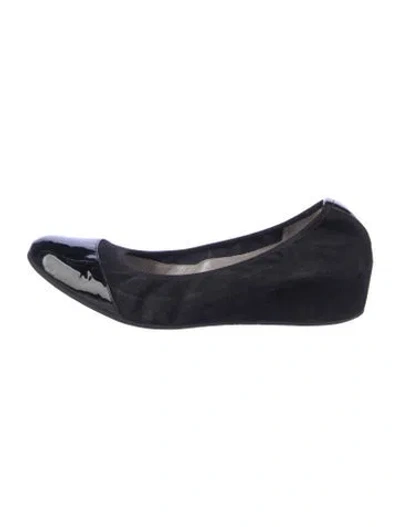 Pre-owned Aquatalia Suede Ballet Flats In Blue