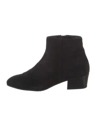 Pre-owned Aquatalia Suede Boots In Black