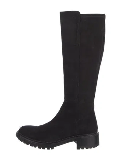 Pre-owned Aquatalia Suede Boots In Black