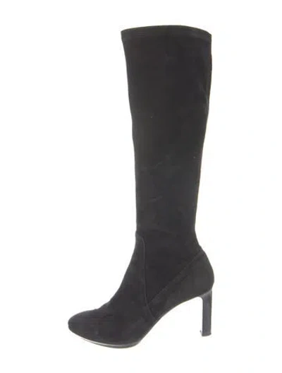 Pre-owned Aquatalia Suede Boots In Black
