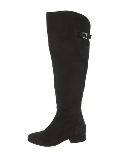 Pre-owned Aquatalia Suede Boots In Black