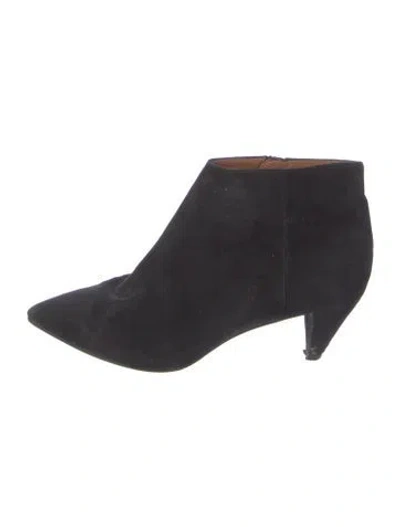 Pre-owned Aquatalia Suede Boots In Black