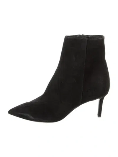 Pre-owned Aquatalia Suede Boots In Black
