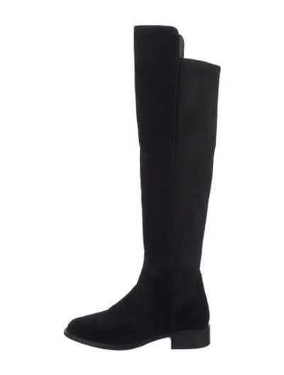 Pre-owned Aquatalia Suede Boots In Black