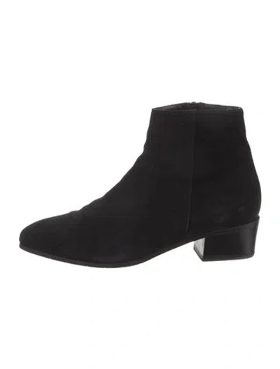 Pre-owned Aquatalia Suede Boots In Black