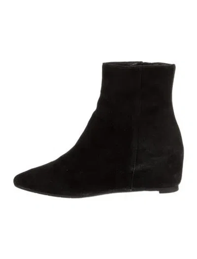 Pre-owned Aquatalia Suede Boots In Black