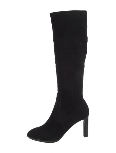 Pre-owned Aquatalia Suede Boots In Black