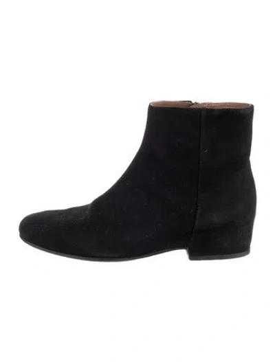 Pre-owned Aquatalia Suede Boots In Black
