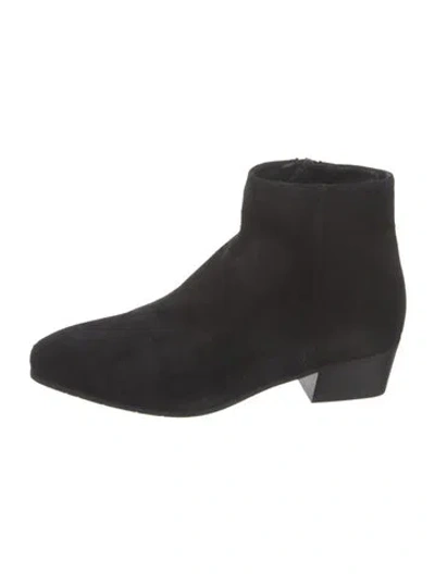Pre-owned Aquatalia Suede Boots In Black