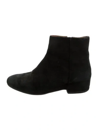 Pre-owned Aquatalia Suede Boots In Black