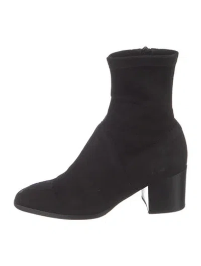 Pre-owned Aquatalia Suede Boots In Black