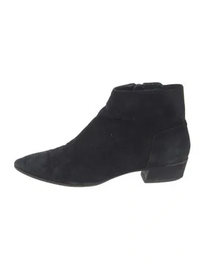 Pre-owned Aquatalia Suede Boots In Black