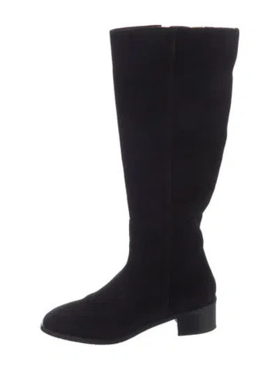 Pre-owned Aquatalia Suede Boots In Black
