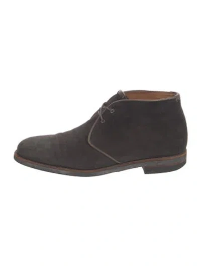 Pre-owned Aquatalia Suede Boots In Black