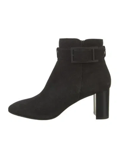 Pre-owned Aquatalia Suede Boots In Black