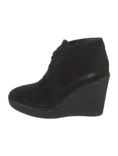 Pre-owned Aquatalia Suede Boots In Black