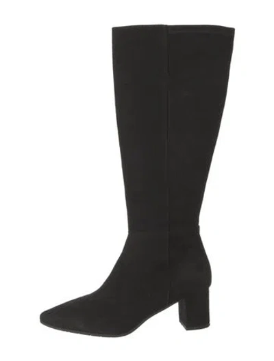 Pre-owned Aquatalia Suede Boots In Black