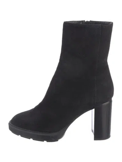 Pre-owned Aquatalia Suede Boots In Black