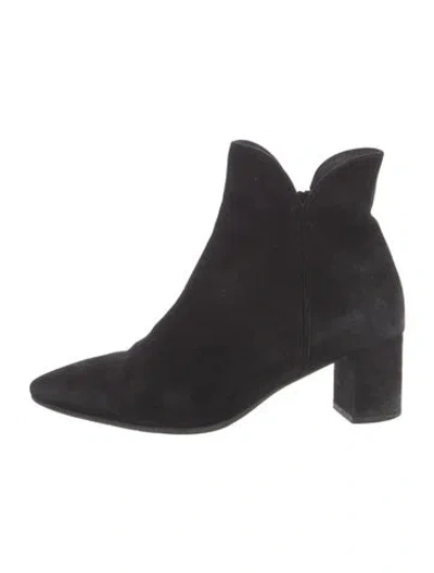 Pre-owned Aquatalia Suede Boots In Black