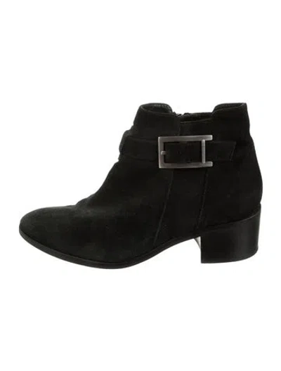 Pre-owned Aquatalia Suede Boots In Black