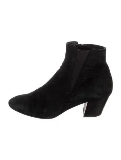 Pre-owned Aquatalia Suede Boots In Black