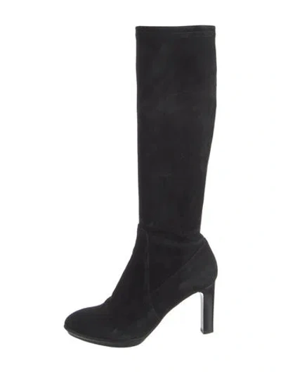 Pre-owned Aquatalia Suede Boots In Black