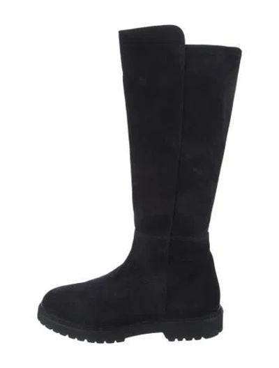 Pre-owned Aquatalia Suede Boots In Black